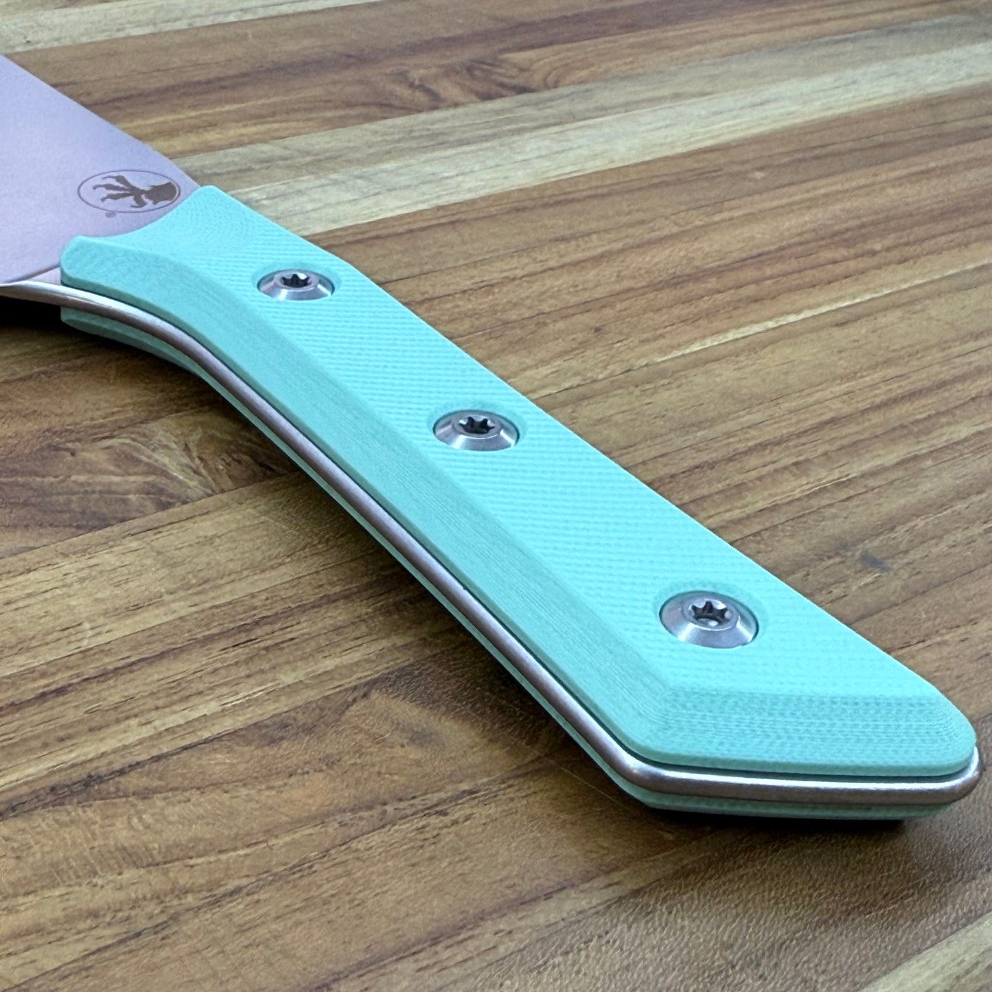 Microtech Culinary 6" Santoku w/ Caribbean Blue G10 Handle