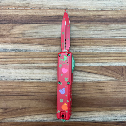 Microtech Signature Series UTX-85 GEN IV D/E 3.11" OTF Auto w/ St. Patrick's Day Handle