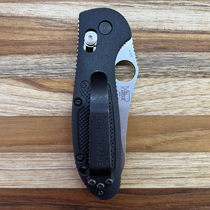 Benchmade Mini Griptilian 3" Folding Knife w/ Dual Thumb Hole & Black Nylon Handle