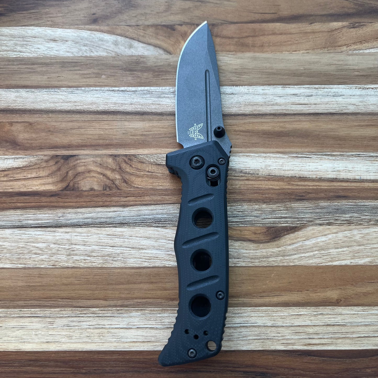 Benchmade Mini Adamas 3.25" Folding Knife w/ Black G10 Handle