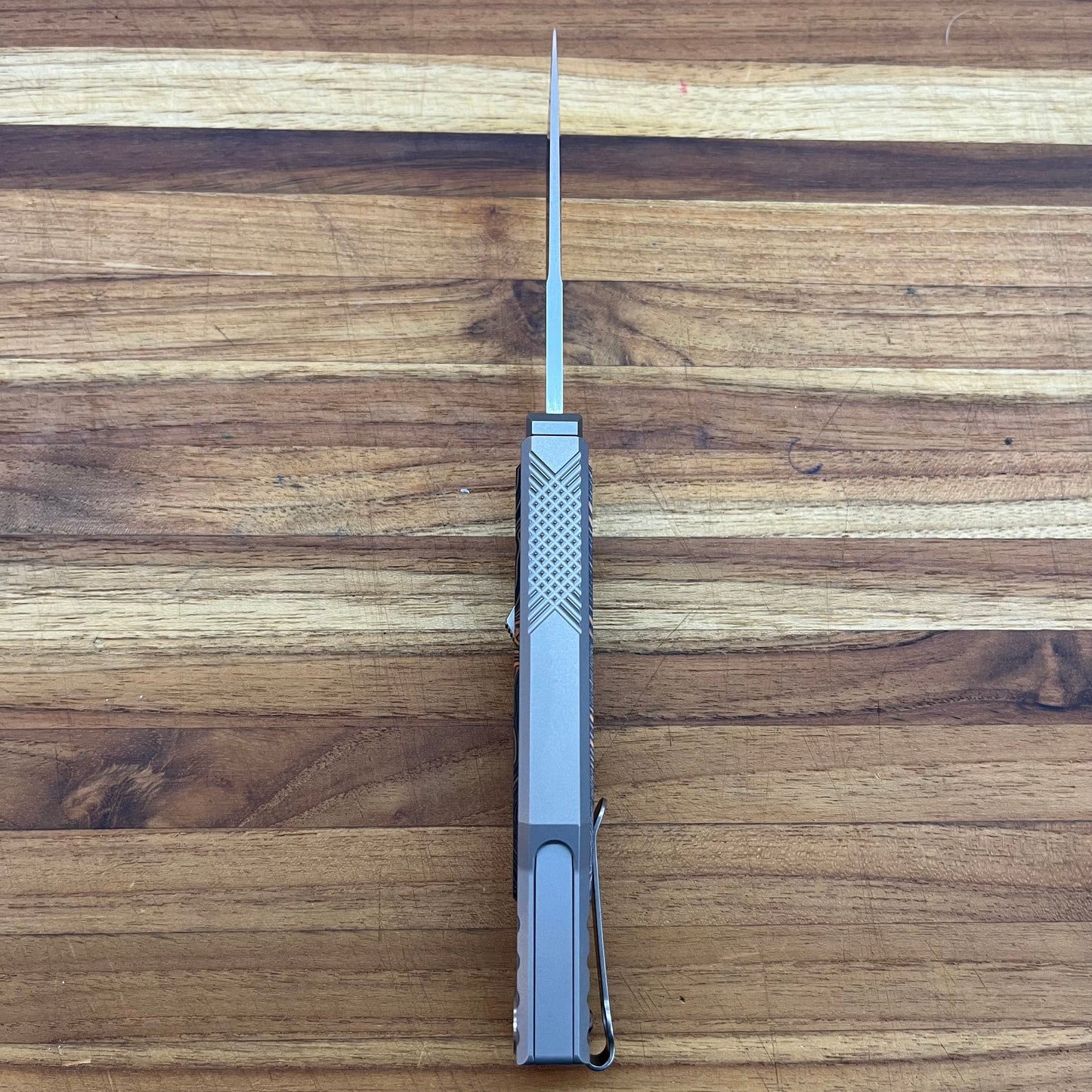 Reate EXO-M 3.25" Drop Point Gravity Knife w/ Orange & Black Handle