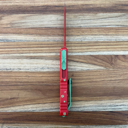 Microtech Signature Series UTX-85 GEN IV D/E 3.11" OTF Auto w/ St. Patrick's Day Handle