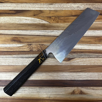 3rd Hill Customs Damasteel 190mm (7.5") Bunka w/ Bog Oak Handle