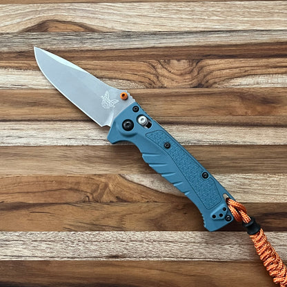 Benchmade Mini Adira 3.21" Folding Knife w/ Depth Blue Grivory