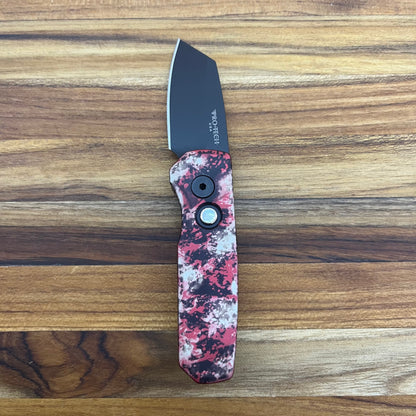 Pro-Tech Runt 5 2" Auto w/ DLC Reverse Tanto Blade & Crimson Tiger Camo Aluminum Handle