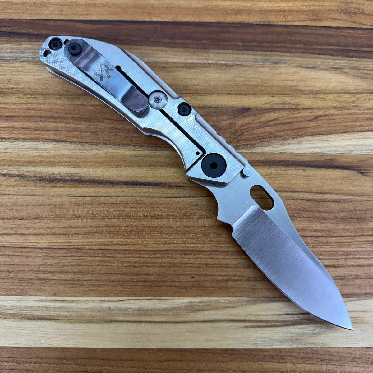Dwyer Custom Goods BBNM 2.75" Folding Knife w/ Milled White Titanium Handle