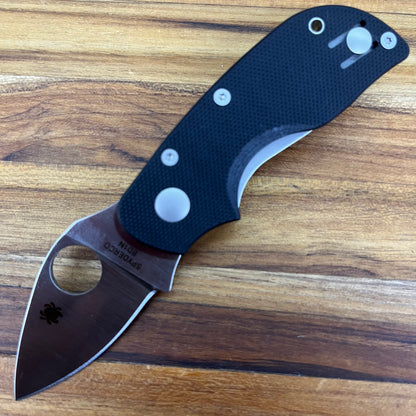 Spyderco Chicago 2" Folding Knife w/ Black G10 Handle