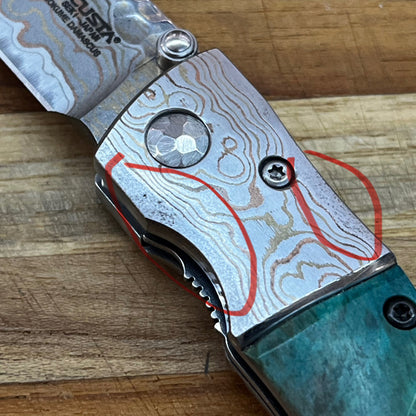 *BLEMISHED* Mcusta *Limited Edition Blade Show 2022* Mokume Damascus Folder