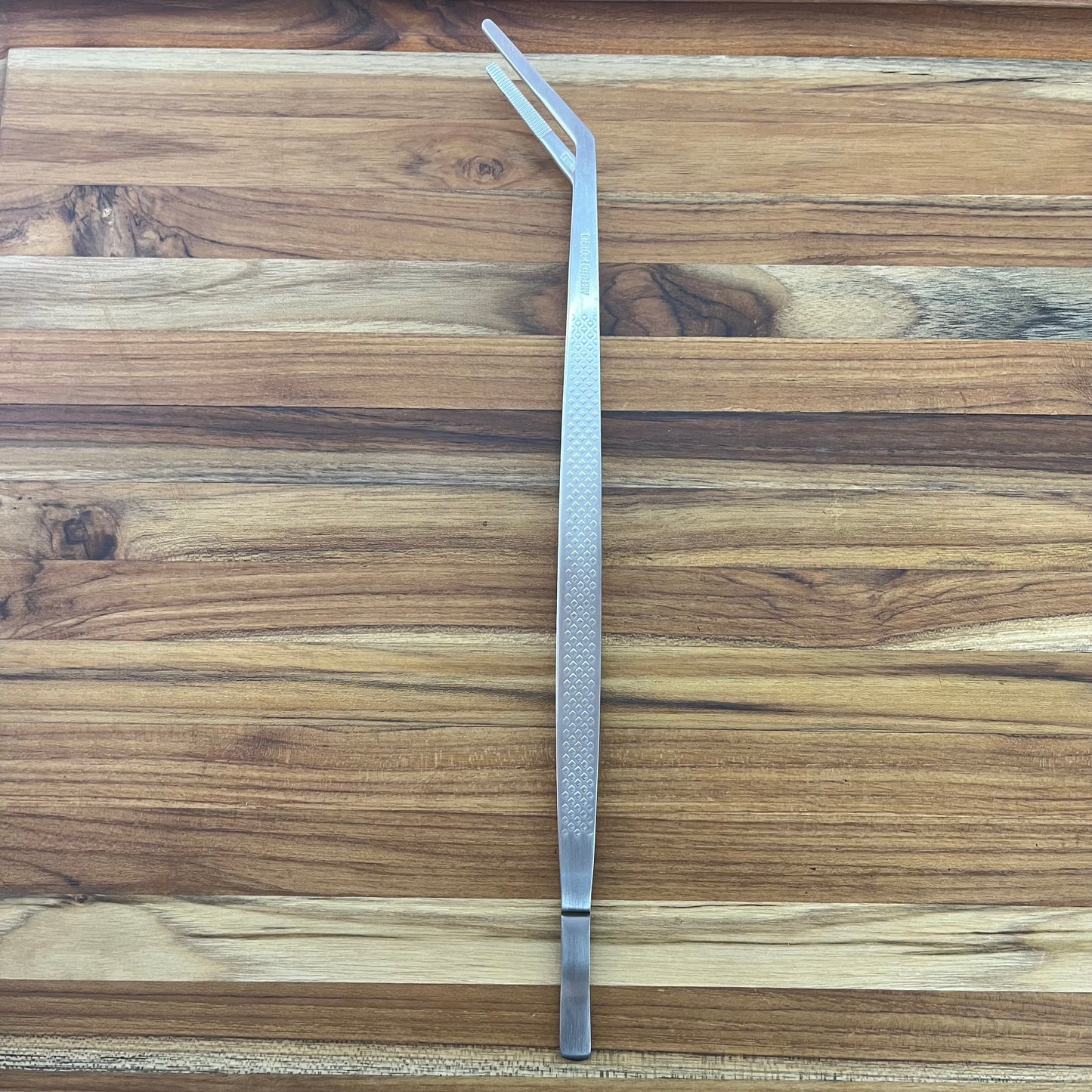 *DISCONTINUED* Mercer Tool Precision Plus 11.75” Satin Plating Tongs w/ Curved Tip