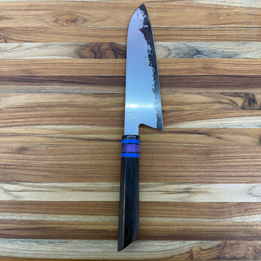 Baldwin Blades 190mm (7.5") Gyuto w/ Super Blue Sanmai Blade & Black Micarta Handle