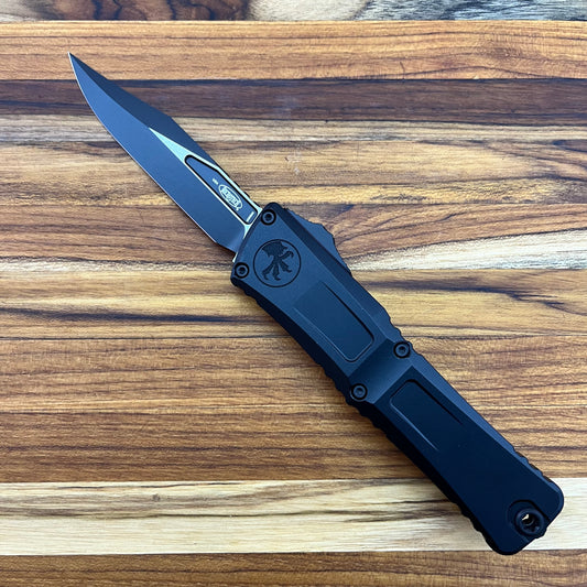 Microtech Combat Troodon Gen III Bowie 4" OTF w/ Black Aluminum Handle