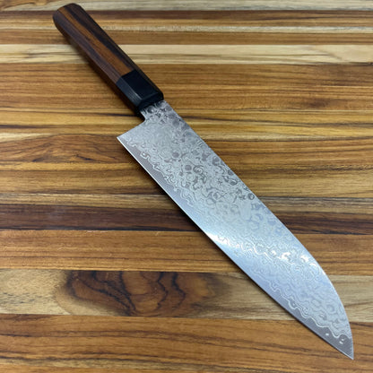 Kikuichi Nickel Warikomi Damascus 180mm (7") Santoku