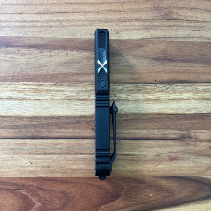 Microtech Ultratech Gen IV D/E 3.5" OTF w/ Jedi Tri-Grip Textured Black Aluminum Handle