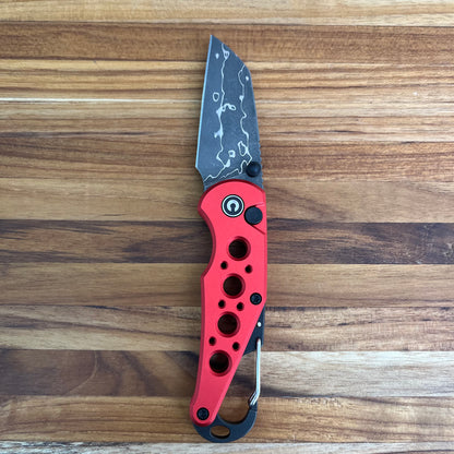 Civivi Pragma 2.25" Folding Knife w/ Carabiner Clip & Red handle