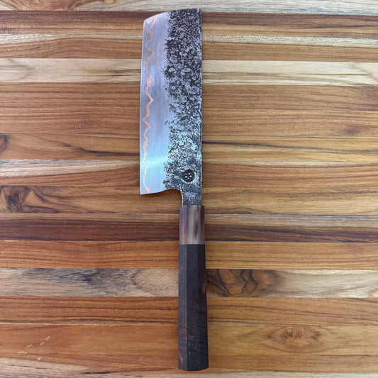 Tung Dao Custom 175mm (6.75")  Nakiri w/ Kháo Burl Wa Handle