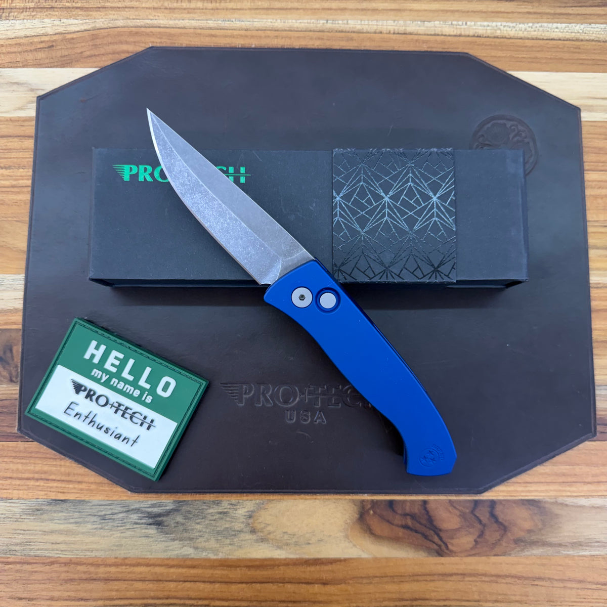 Pro-Tech Brend Classic 3" Auto w/ Blue Aluminum Handle
