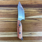 Meglio Blade Show Semi-Custom H-Series 4" Outdoor Kitchen Knife w/ Orange Primavera Handle
