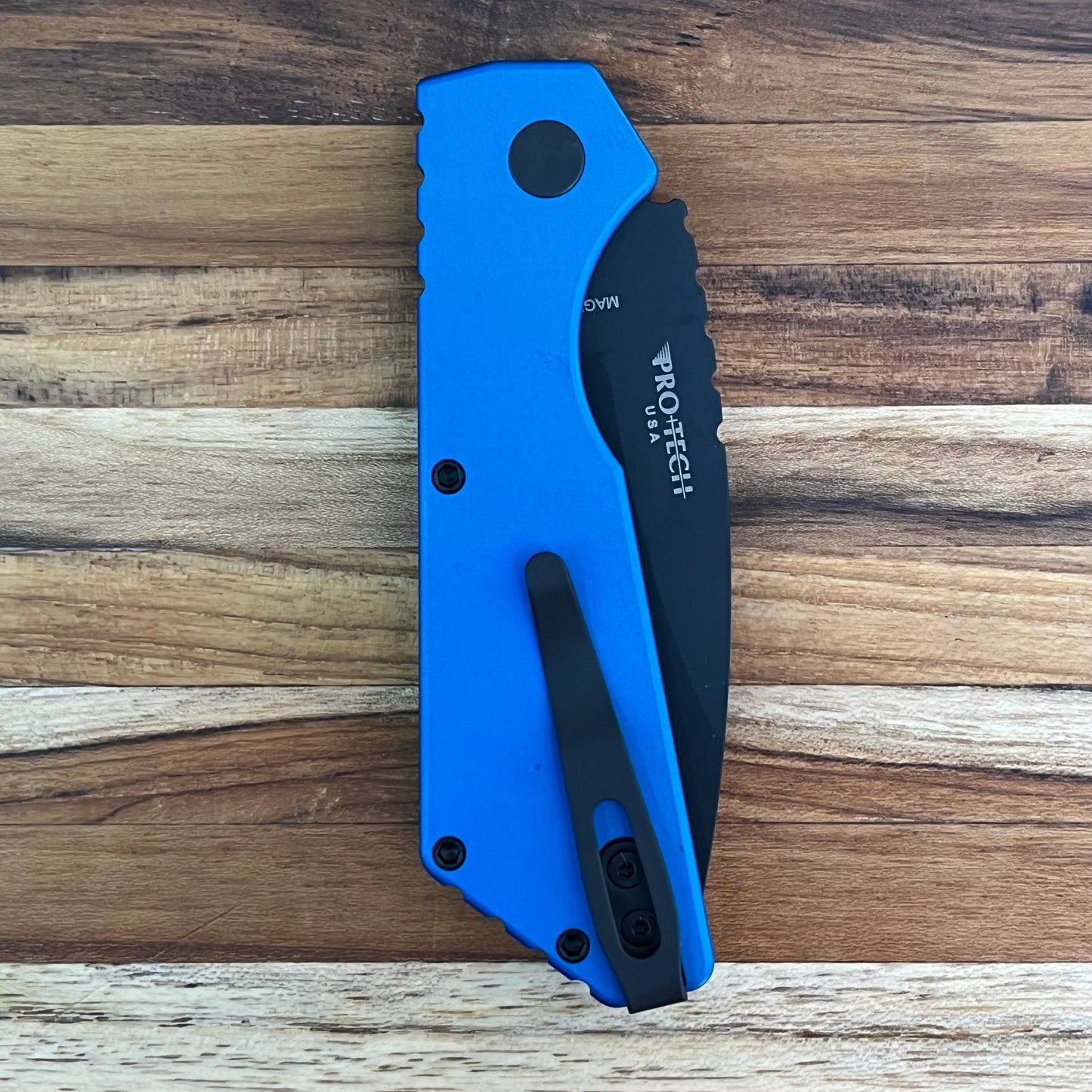 Pro-Tech Strider PT+ 3" Auto w/ Blue Handle