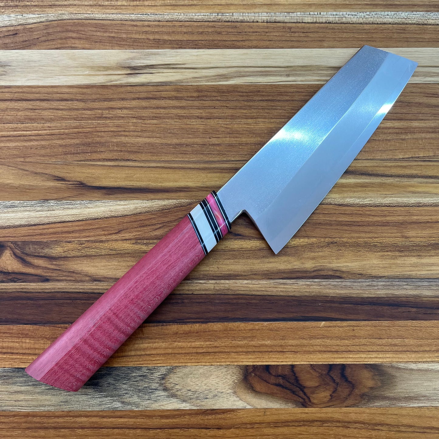 3rd Hill Customs 155mm (6") Ko Bunka w/ Red Curly Mango Handle