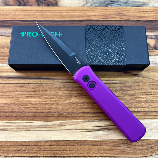 Pro-Tech Godson 3.15" Auto w/ Purple Aluminum Handle