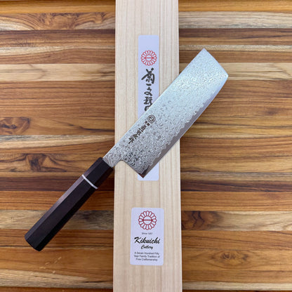 Kikuichi ZA69 Layer Damascus 160mm (6.5") Nakiri