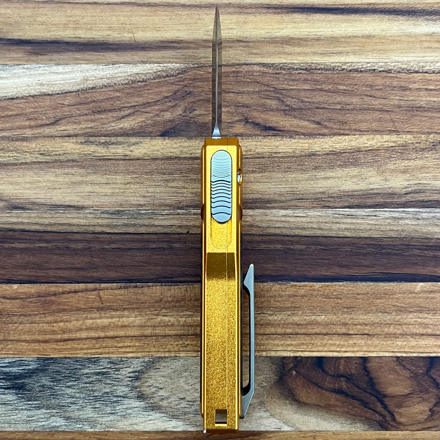 No Limit Akuma 2" Auto w/ Orange Gold Aluminum & Carbon Fiber Inlay