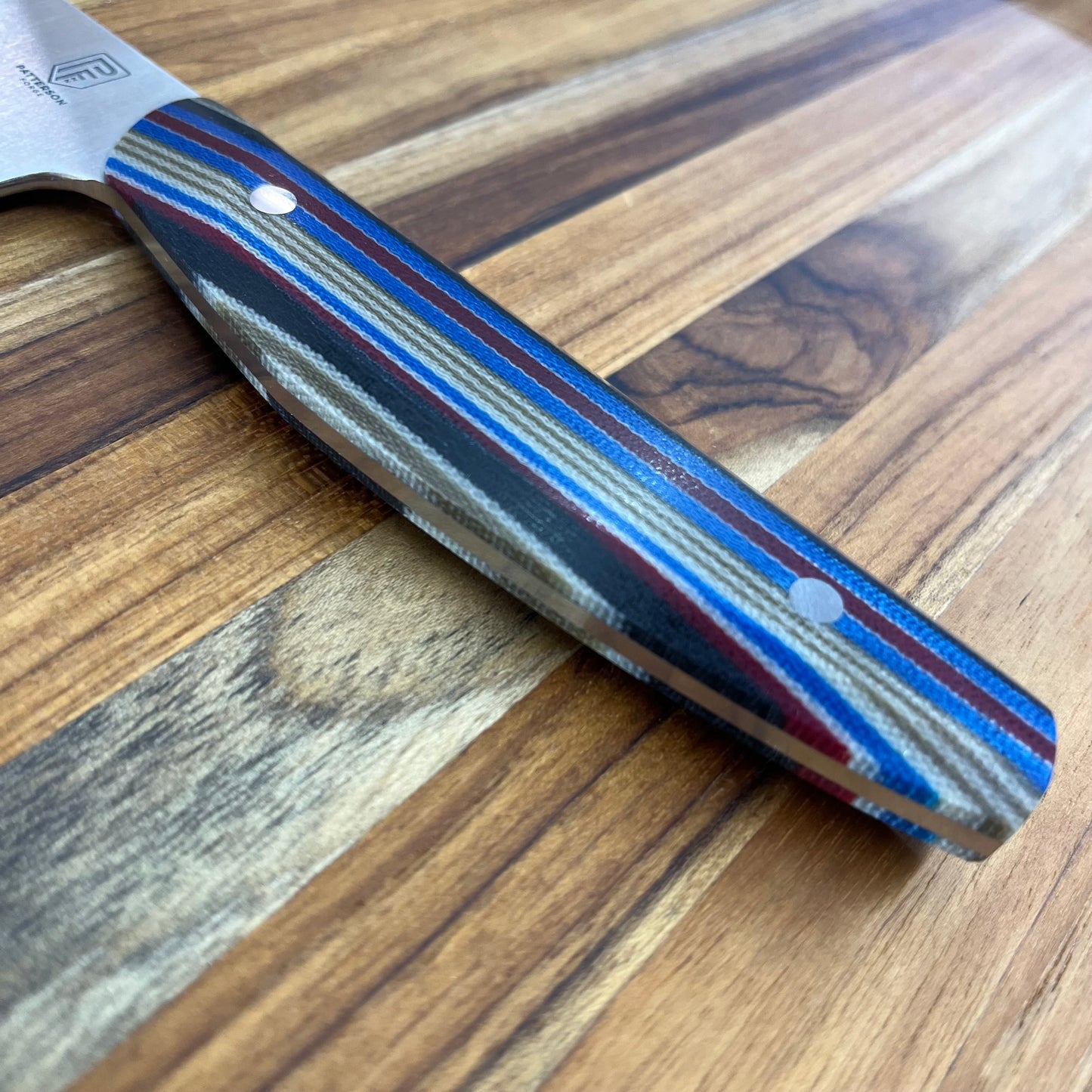 Patterson Forge Semi-Custom 200mm (8") Chef's Knife w/ Navajo Blanket G-Carta Handle
