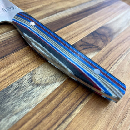 Patterson Forge Semi-Custom 200mm (8") Chef's Knife w/ Navajo Blanket G-Carta Handle