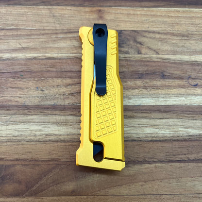 Reate Exo-U Gravity 2.5" Utility Knife w/ Gold Diamond Handle