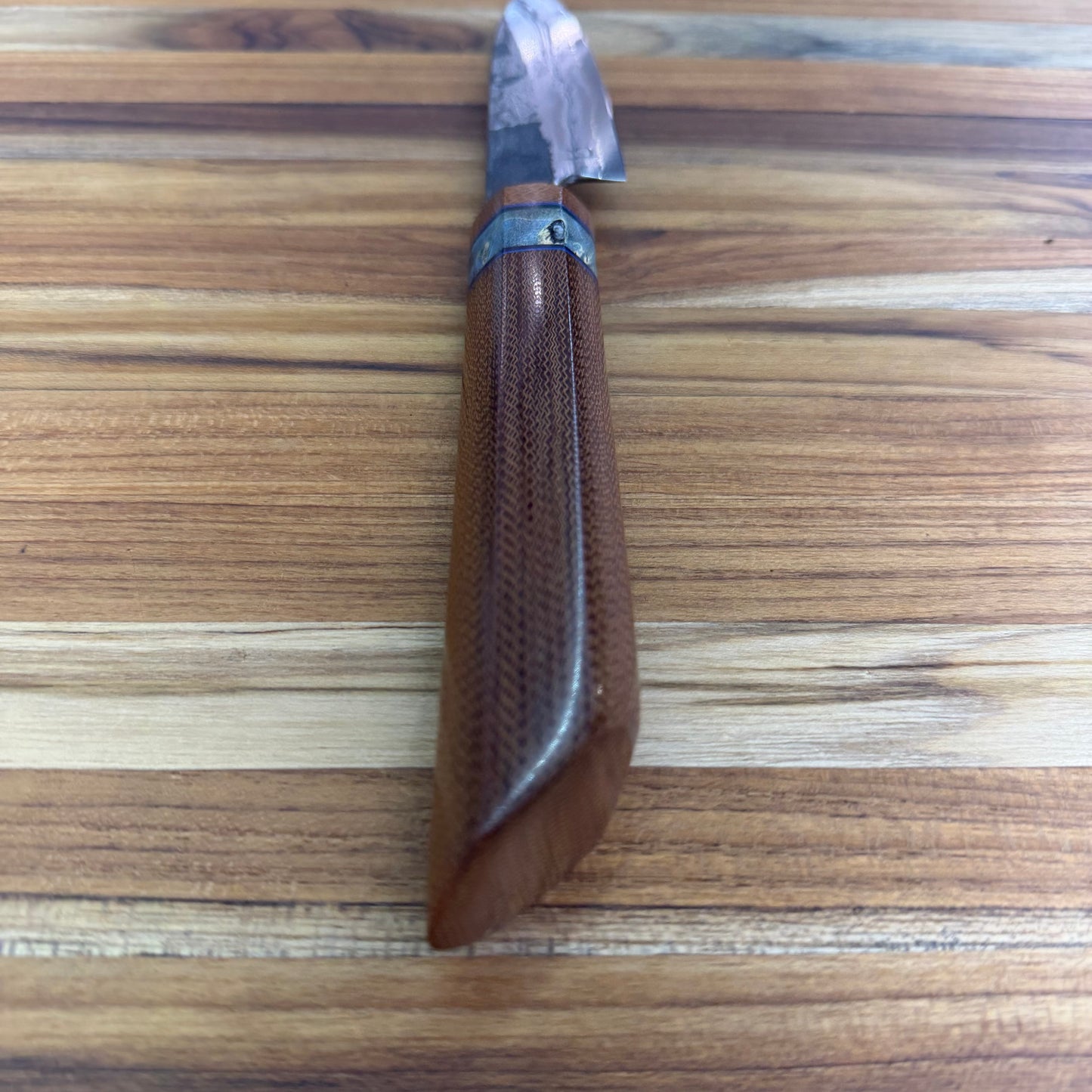 Baldwin Blades Blade Show (95mm) 3.75" Damascus Paring w/ Micarta Handle