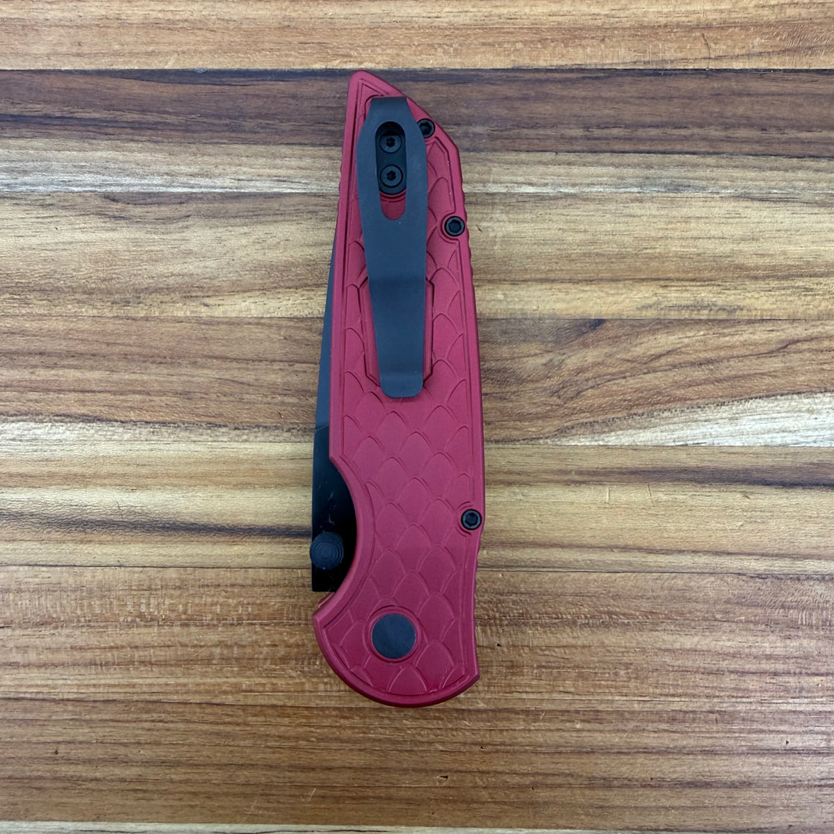 Pro-Tech TR-3 Integrity 3.5" Folding Knife w/ Red Reptile Texture Aluminum Handle