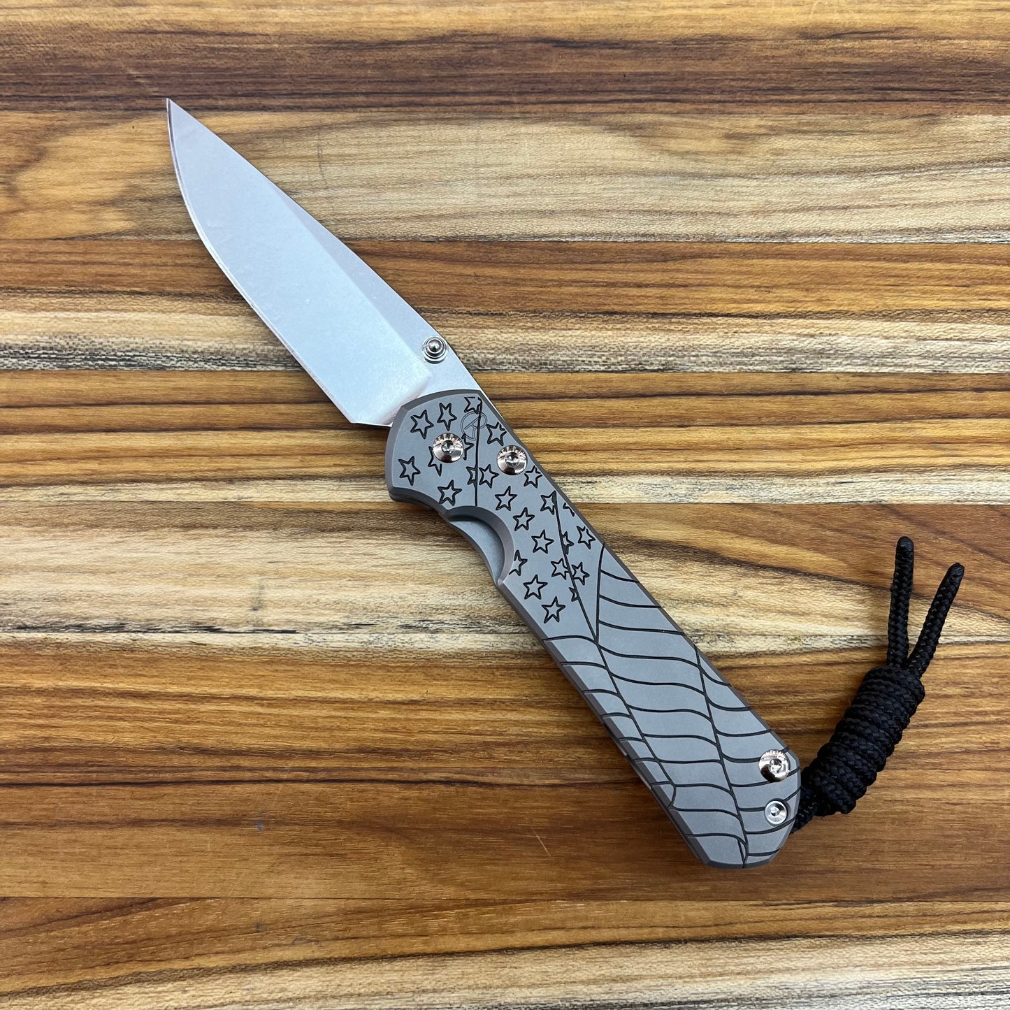 Chris Reeve Small Sebenza 31 3" Folding Knife w/ Forever Flag Titanium Handle