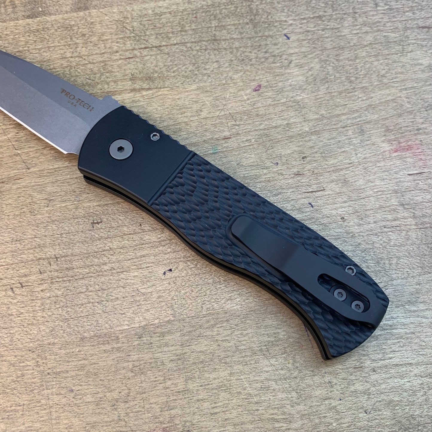 Pro-tech Black Textured CQC7 *LEFT HANDED* Emerson Auto