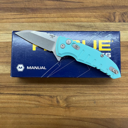 Hogue X1-MicroFlip 2.75" Flipping Knife w/ Aquamarine Aluminum Handle