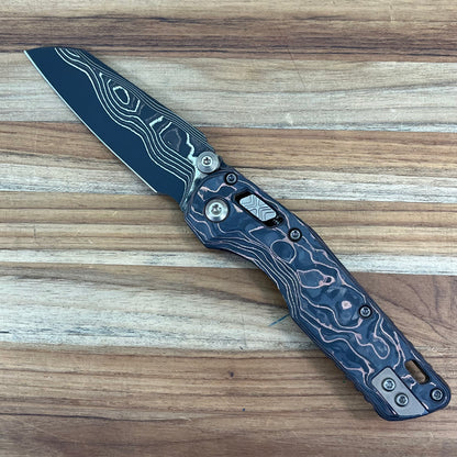 Microtech Marfione Select MSI Mini Ram-Lok 3" Folding Knife w/ Livewire Carbon Fiber & Bronze Titanium Accented Handle