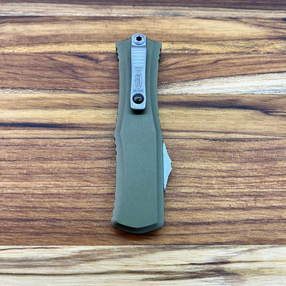 Microtech Hera II Mini D/E 3" P/S OTF w/ OD Green Aluminum Handle