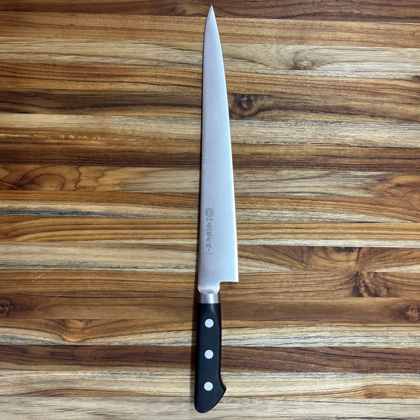 Kikuichi Molybdenum Stainless 240mm (9.5") Sujihiki