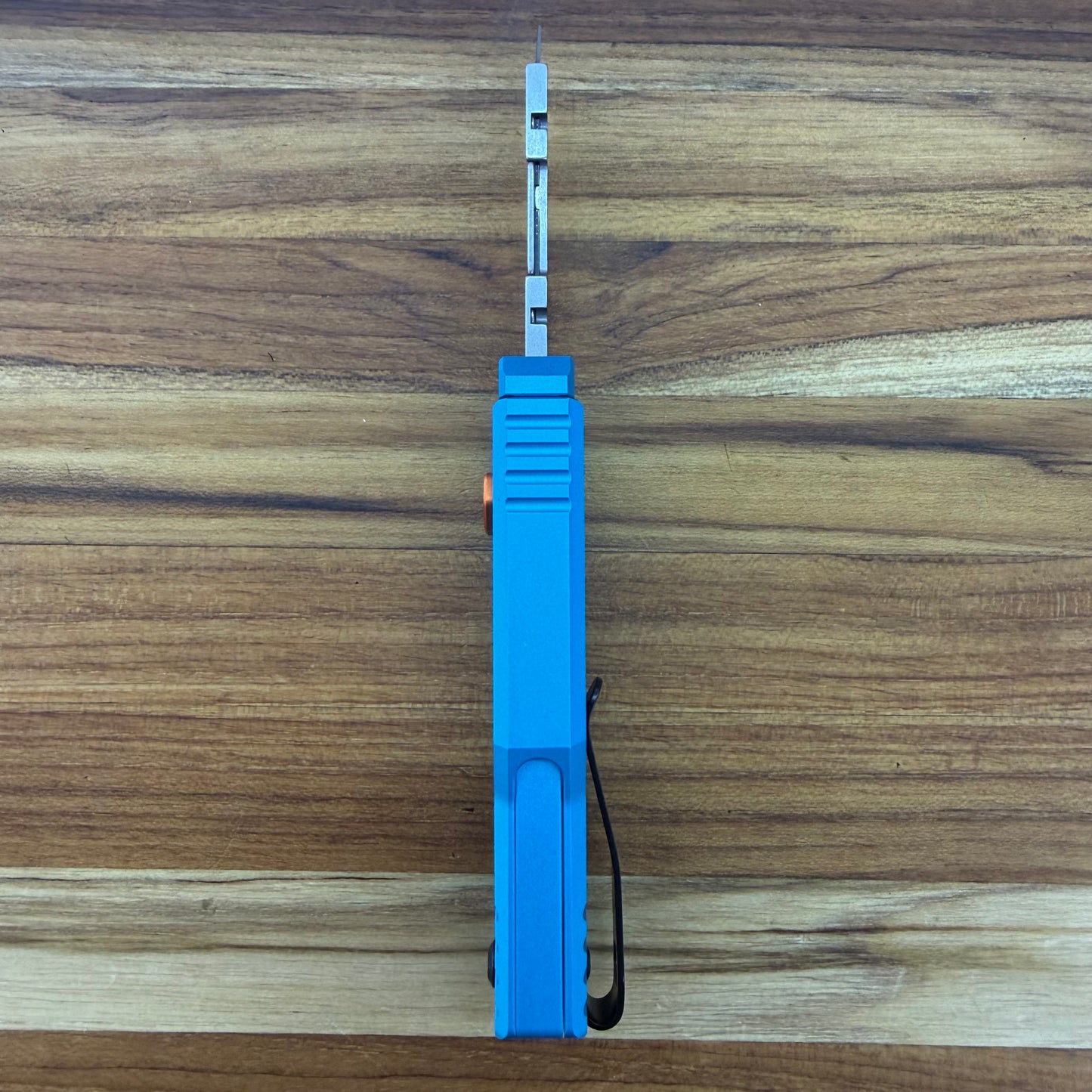 Reate Exo-U Gravity 2.5" Utility Knife w/ Blue Speedhole Handle