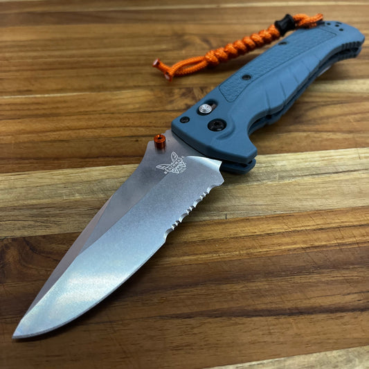 Benchmade Adira 3.5” Folding Knife w/ P/S Depth Blue Grivory Handle