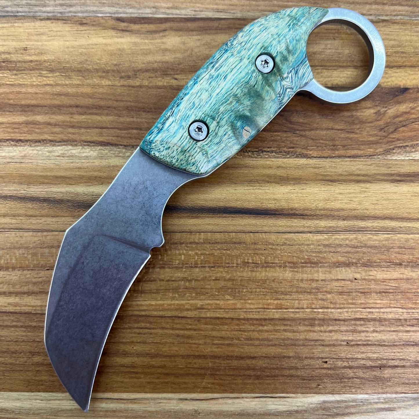 Meglio Blade Show Semi-Custom 2" MagnaCut Karambit w/ Turquoise Primavera Handle & Kydex Sheath