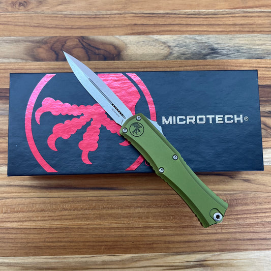 Microtech Hera II Mini D/E 3" OTF w/ OD Green Aluminum Handle