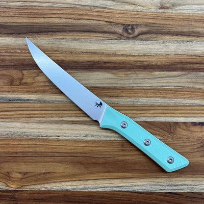 Microtech Culinary 6" Boning Knife w/ Caribbean Blue G10 Handle