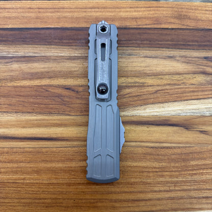 Microtech Signature Series Ultratech EX Gen III ZBP Hellhound 3.5" OTF w/ Natural Clear Aluminum Handle