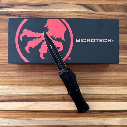 Microtech Mini Hera II 30th Anniversary D/E 3" Tactical OTF w/ Black Aluminum Handle