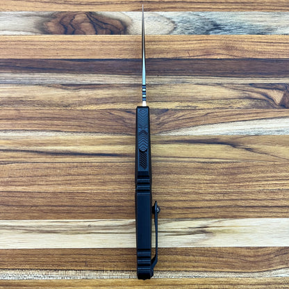 Microtech Combat Troodon Gen III Bowie 4" OTF w/ Black Aluminum Handle