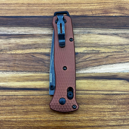 Benchmade Bailout 3.5" Folding Knife w/ Burnt Copper Textured Aluminum Handle