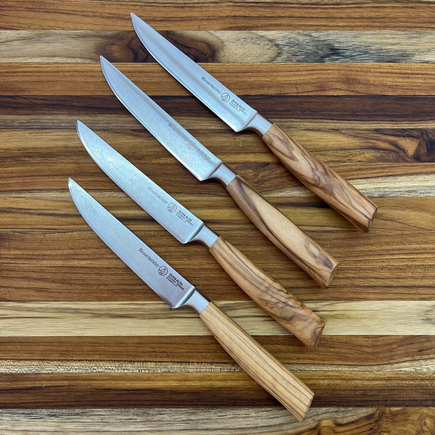 Messermeister Oliva Elite 4pc Steak Knife Set Fine Edge