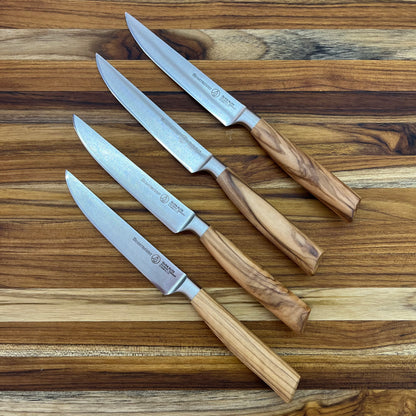 Messermeister Oliva Elite 4pc Steak Knife Set Fine Edge