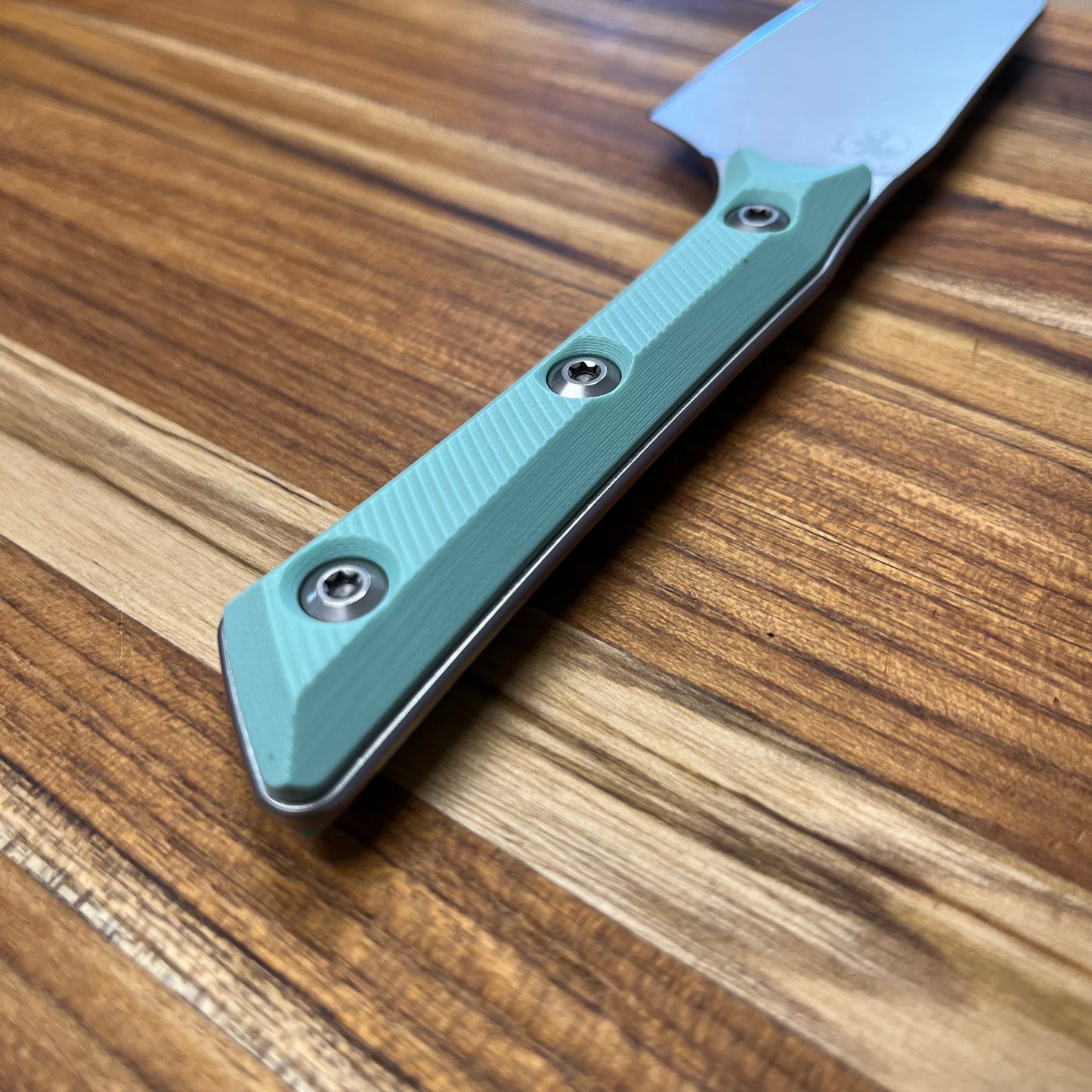 Microtech Culinary 4.2" Santoku w/ Caribbean Blue G10 Handle