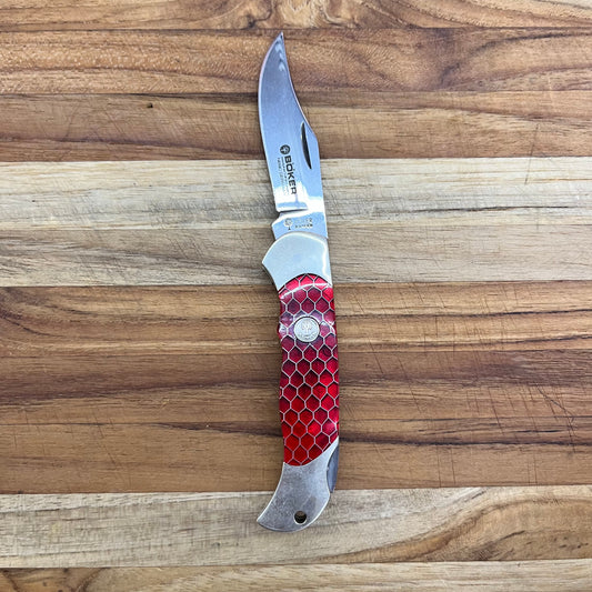 Boker Boyscout 3" Red Honeycomb